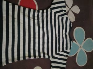 Girls' Striped Top &amp; Shorts Set free tishirt