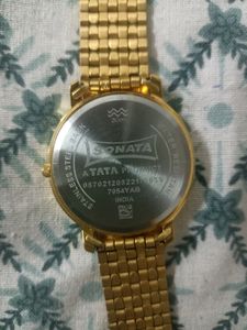 Sonata Watch, Stainless Steel Back, Waterproof,Mens Watch