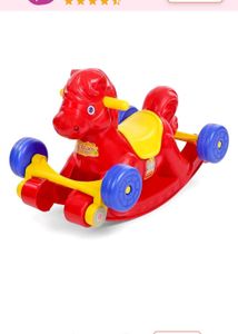 Vibrant Red Rocking Horse Toy