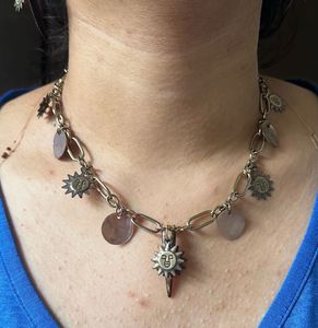 Artistic abalone neklace and earings set