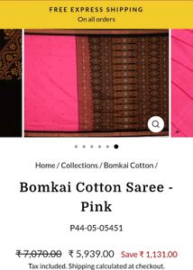 pure cotton orissa bomkai woven saree