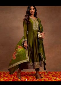 Regal Olive Green Anarkali