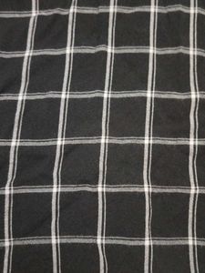 Chic Black &amp; White Checked Off-Shoulder Top