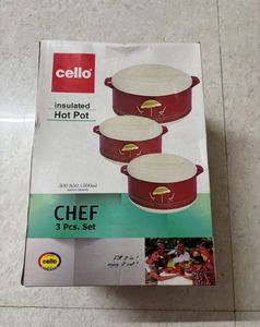 🆕Cello Chef 3 pcs Insulated Hot Pot Casserole