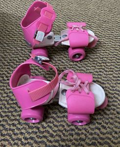 Pink Roller Skates for Kids and  inflatable p