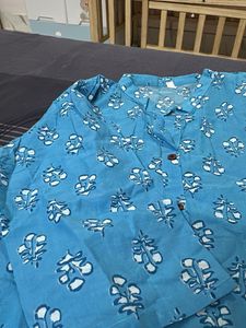 Blue Printed Kurta