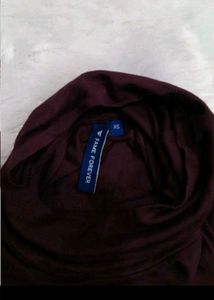 Burgundy Turtleneck Top