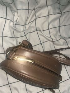 Brown Quilted Crossbody Bag