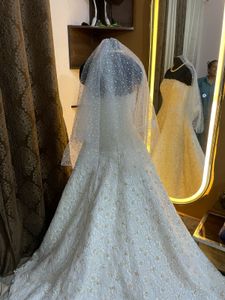 trail Bridal ball Gown dress vintage beaded