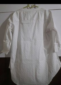 Chic White Printed Kurti Top