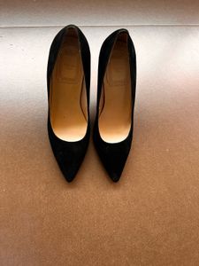 Elegant Black Suede Heels