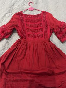 Beautiful Red Flared Dress