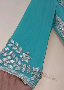 combo  Teal Kurta Set with Silver Embellish