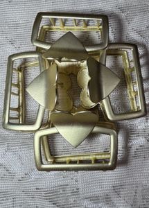 Unique Gold Tone Heart Hair Claw Clip