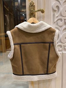 double faced cropped waistcoat