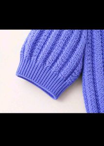 Purple Knit Short Sleeve Top