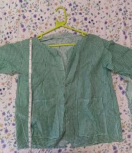 Green Checkered Summer Coat