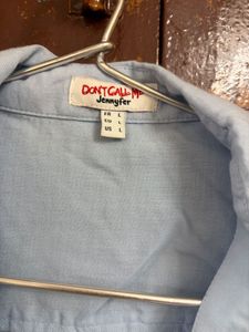 Light Blue Collared Button-Up Shirt