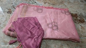 Elegant Pink Saree with Blouse