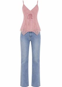 2000s Y2K Coquette Lace Cami