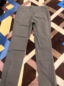 imported Greyish green Straight stretchable Pants
