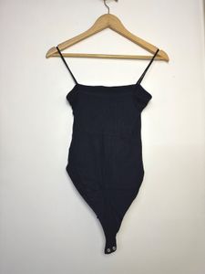 Black Spaghetti Strap Bodysuit