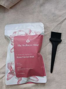 Rose Facial Wax for Painless Hair Removalwithbrush