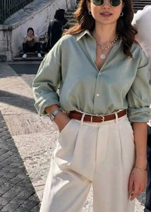 New with tag Korean Elegant Light Green Oversized