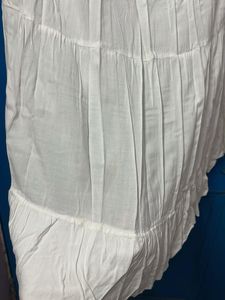 Boho Tiered White Maxi Skirt