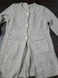 Women's Grey Knit Cardigan