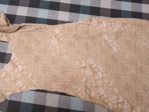 Beige Embroidered Kurta