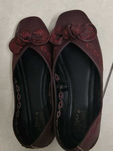 Women's Burgundy Ballet Flats | Beautiful
