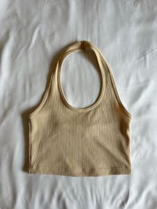 H&M ribbed halterneck top