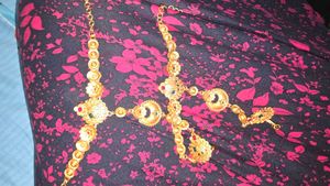 Exquisite Gold-Plated Indian Jewelry Set