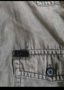 Lee Cooper Men's Grey Cargo Shirt