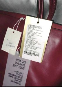 Rsvp Burgundy Faux Leather Tote Bag