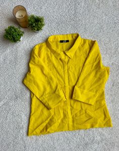 Bright Yellow Collared Shirt