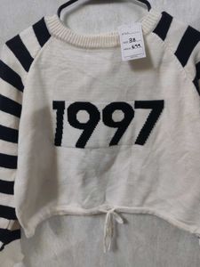 Striped '1997' Knit Top