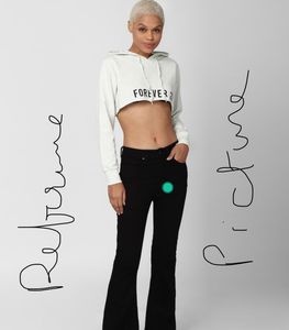 Forever 21 Black Cropped Hoodie