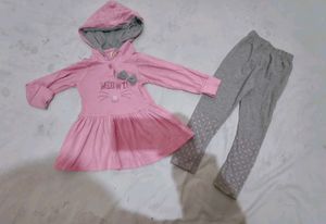 Very Beautiful Short Frock With Leggings