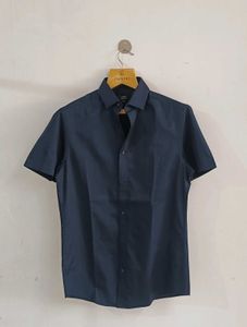 Men's Short Sleeve Dark Blue Shirt