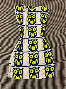 Cute Owl Print Mini Dress