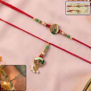Peacock Rakhi Set