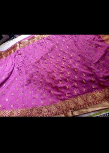 Elegant Pink Embroidered SILK Saree
