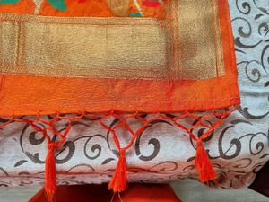 Orange Silk Saree