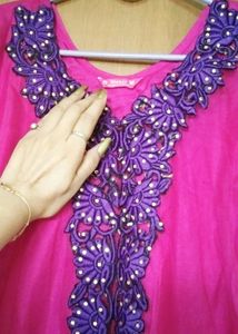 New Fancy Net Anarkali  Long Kurti Dress