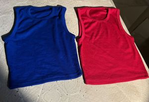 Ribbed Racerback Crop Tops (Set of 2)