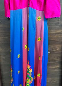 Beautiful Pink &amp; Blue Ethnic Gown