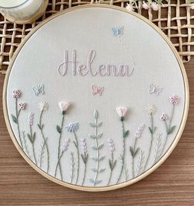 Customisable Hand Embroidered Name Hoop
