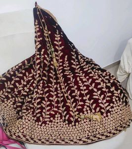 Elegant Maroon Lehenga Choli... sharara.